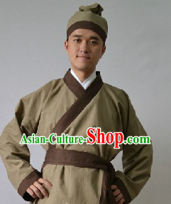 Ancient Chinese Restaurant Waiter Costumes and Hat