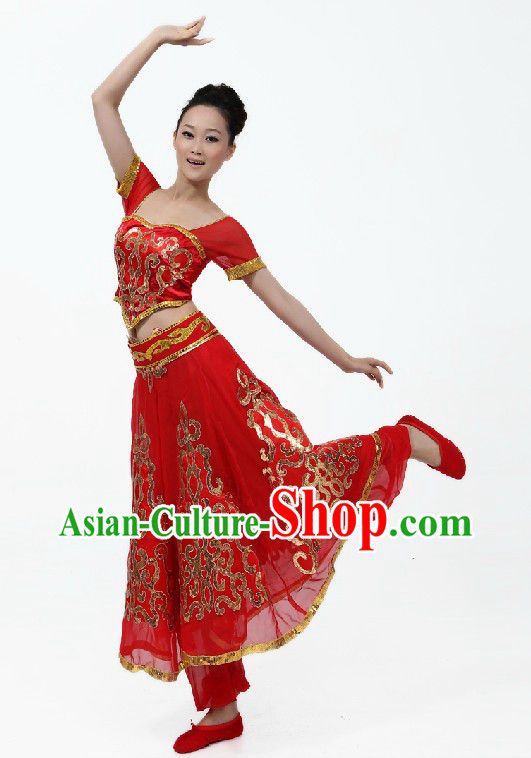 Traditional Chinese Minority Dance Costume for Women