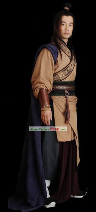 Ancient Chinese Xiang Yu Hero Costumes Complete Set for Men