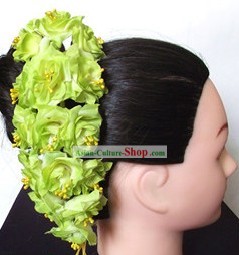 Traditional Thailand Green Flower Hair Accessories