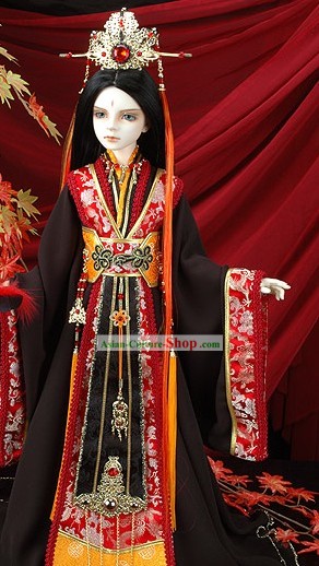 Ancient Chinese Imperial Emperor Costumes and Crown Complete Set