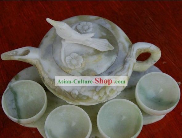 Chinese Lantian Jade Stone Teapot