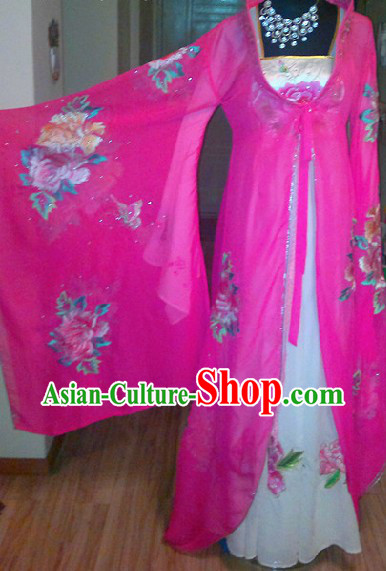 Ancient Chinese Imperial Concubine Peony Costumes Complete Set for Women