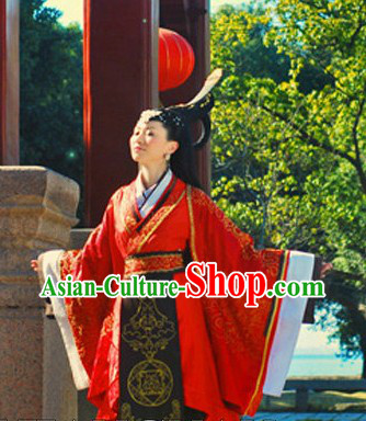 Ancient Chinese Palace Empress Lucky Red Wedding Dress