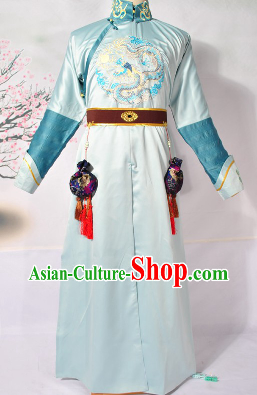 Qing Dynasty Imperial Palace Prince Embroidered Dragon Costumes