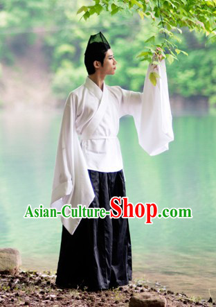 Ancient TV Drama Xiao Ao Jiang Hu Dong Fang Bu Bai Kung Fu Top Master Costumes and Hat