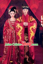 Chinese Classic Wedding Dresses Two Complete Sets for Wedding Couple