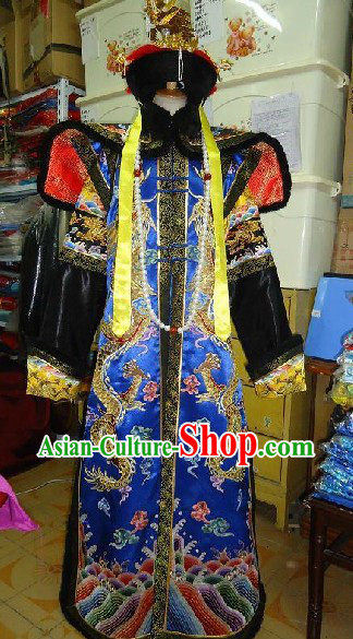 Chinese Qing Dynasty Empress Costumes and Phoenix Crown Complete Set