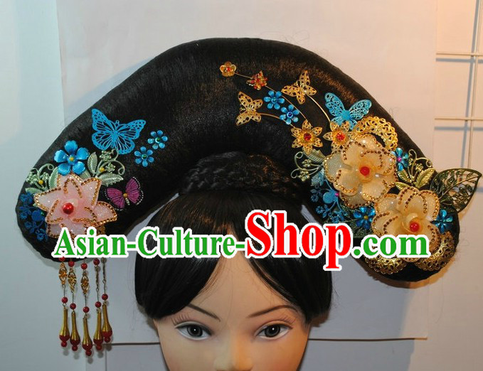 Qing Dynasty Princess Wig and Headpiece for Women
