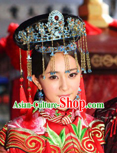 Qing Dynasty Princess Wedding Headpiece for Women
