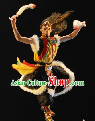 Wu Gu Le Shan Dian Grassland Tribe Dance Costumes for Men