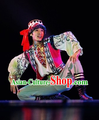 Traditional Chinese Xinjiang Boy Dress and Hat