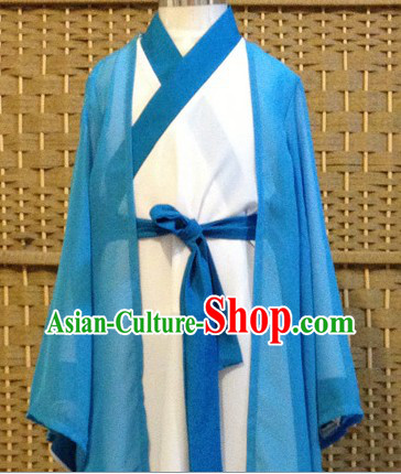 Traditional Chinese Zhuge Liang Costumes and Hat Complete Set for Kids