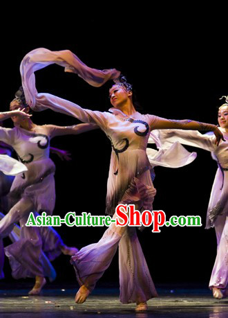 Traditional Chinese Classical Dance Attire Complete Set for Women