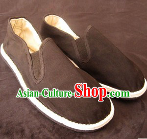 All Handmade Chinese Black Thick Cotton Sole Shoes