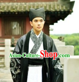 Traditional Ancient Chinese Black and White Hanfu Clothes for Men