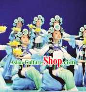 Chinese Classical Yi Tribe Clothes and Headwear Complete Set for Women
