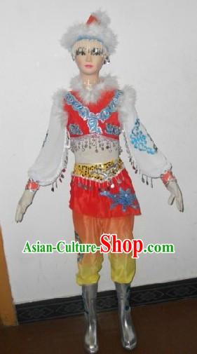 Mongolian Costumes and Hat Complete Set for Children