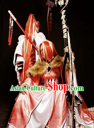 Asian Kung Fu King Cosplay Costumes Complete Set for Men