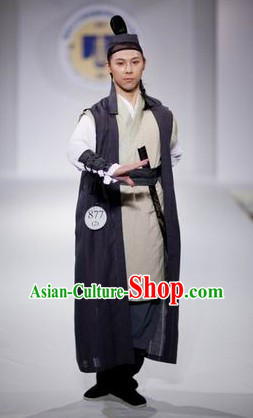 Traditional Chinese Swordman Hero Costumes Complete Set for Men