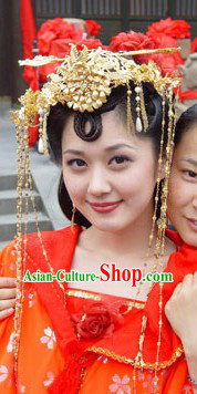 Ancient Asian Princess Wedding Hair Accessories Complete Set