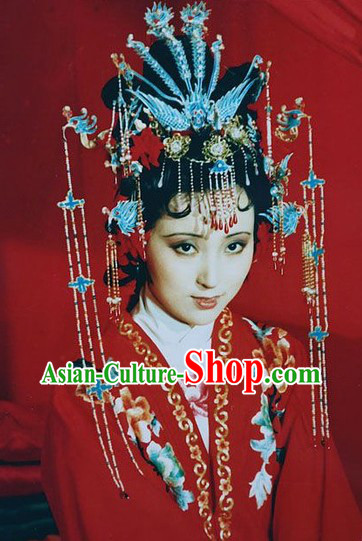 A Dream in Red Mansions Lin Daiyu Wedding Phoenix Hairpins Set