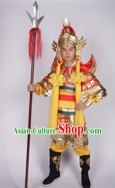 Traditional Ancient Chinese Er Lang Shen Costumes and Hat Complete Set