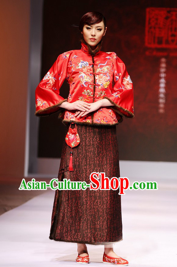 Luxury Chinese Embroidery Wedding Suits