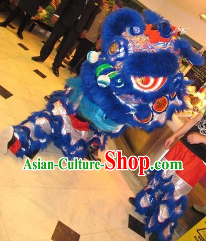 Deep Blue Handmade Fut San Style Lion Dance Equipments Complete Set