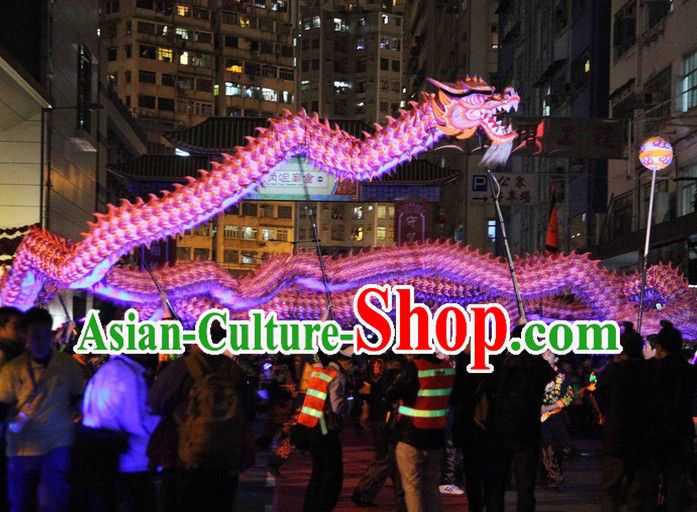 Supreme New Year Celebration Parade Fluorescent Dragon Dance Costume Complete Set