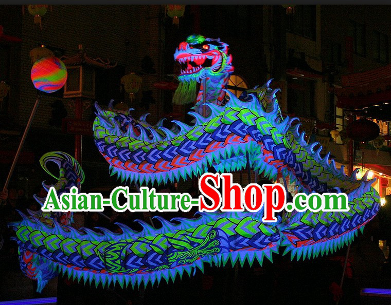 Supreme Happy Festival Celebration Fluorescent Dragon Dance Equipments Complete Set