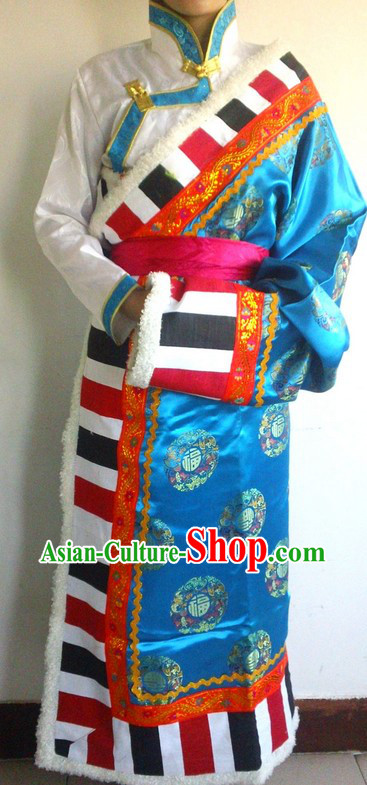Traditional Chinese Tibetan Ethnic Daily Clothing for Ladies
