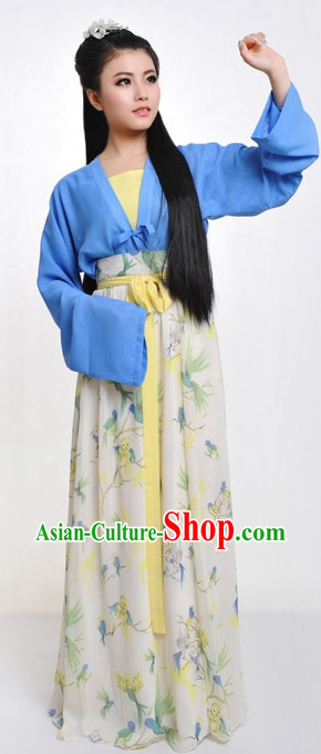 Chinese Classic Summer Wear Hanfu Dresses Complete Set for Women