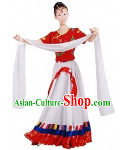 Traditional Chinese Mongolian Clothes and Hat for Women
