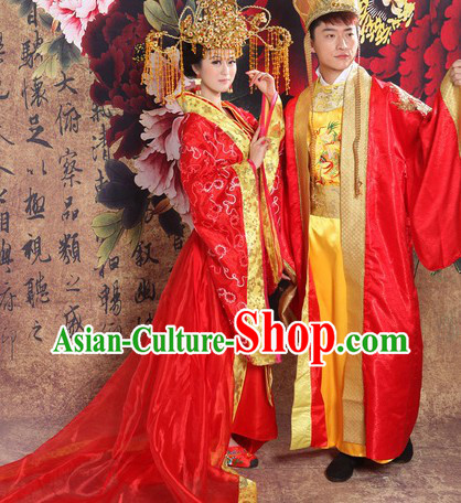 Ancient Chinese Imperial Emperor and Empress Wedding Dresses