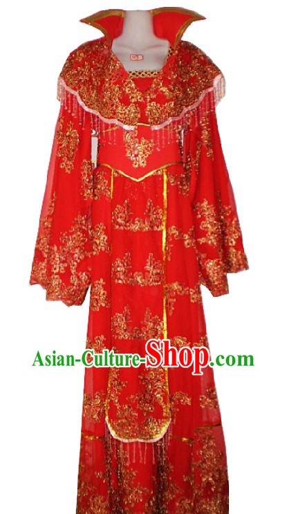 Ancient Chinese Opera Red Wedding Dress for Women