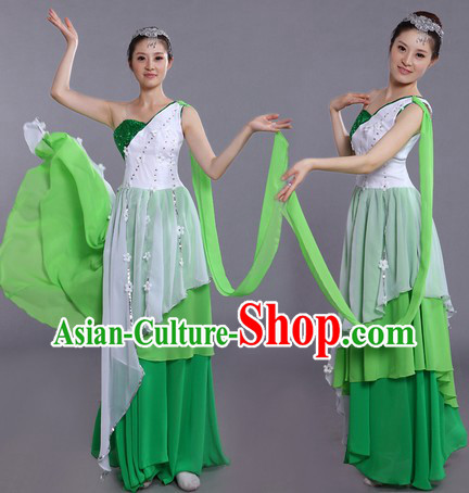 Traditional Chinese Stage Performance Dance Costumes and Headpieces