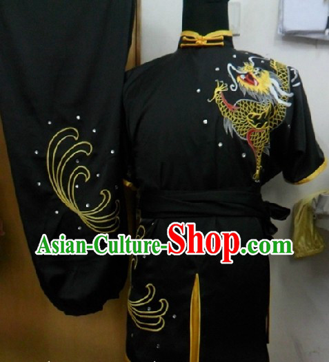 Traditional China Dragon Short Sleeves Kung Fu Uniforms for Men