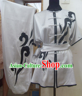 White Mandarin Martial Arts Taiji Uniforms and Belt
