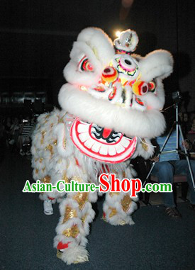 Traditional Chinese Golden Sequins Happy Events Celebration Lion Dancing Costume Complete Set