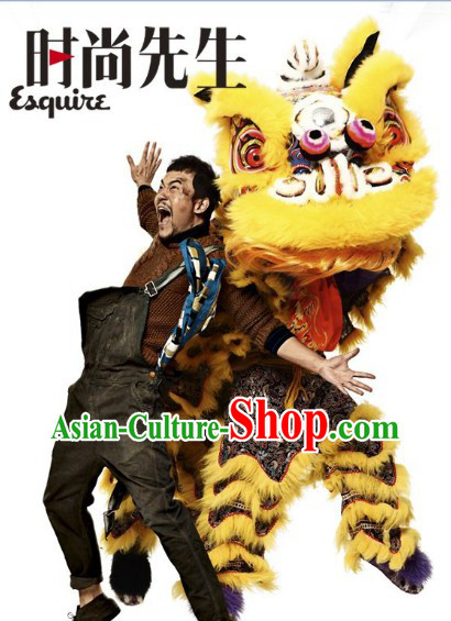 Golden Dragon Fabric Magazine Advertising Lion Dance Costumes Complete Set