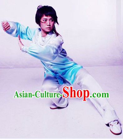 Colour Transition Martial Arts Silk Suit for Girls
