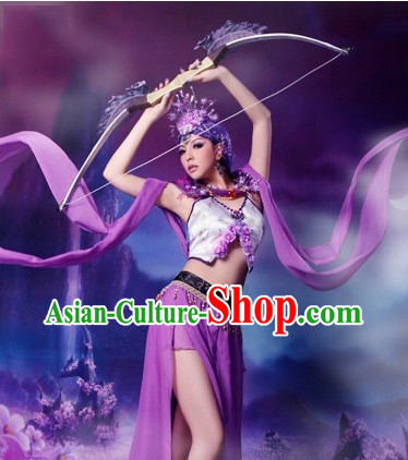 Ancient Chinese Cartoon Cosplay Fairy Costumes Complete Set for Women