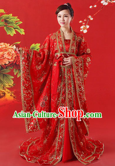 Ancient Chinese Zhang Ziyi Ye Yan Red Dresses