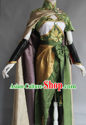 Traditional Ancient Chinese Three Kingdoms Da Qiao Costume and Cape Complete Set