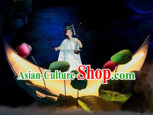 Moon Boat and Lotus and Lotus Flower Stage Performance Dance Props