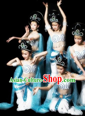 Feitian Flying Apsaras Dance Costumes and Hair Accessories for Women
