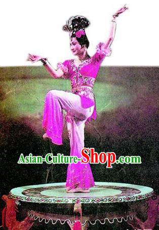Ancient Chinese Fairy Dance Costumes and Wig for Women