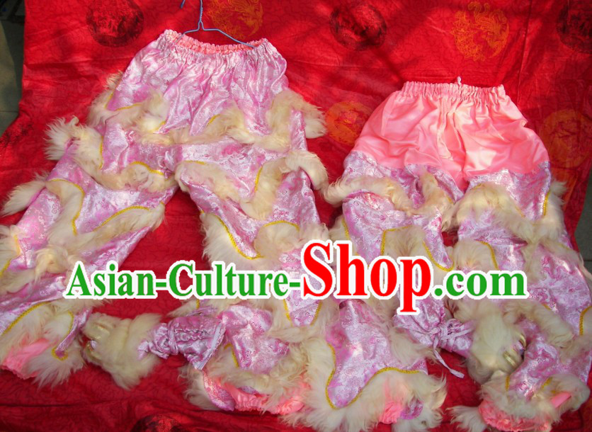 Dragon Fabric Chinese Festival Celebration Two Pairs of Lion Dance Pants and Shoes Covers