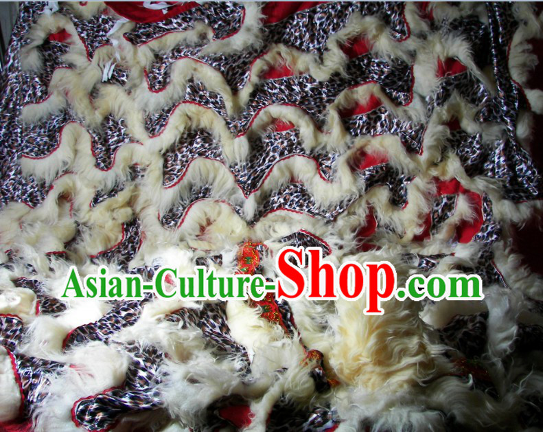 Eye-catching Lepoard Pattern Top Quality Lion Dance Body Costumes Pants and Claws